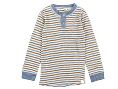CeLaVi blouse blue shadow stripes merino wool